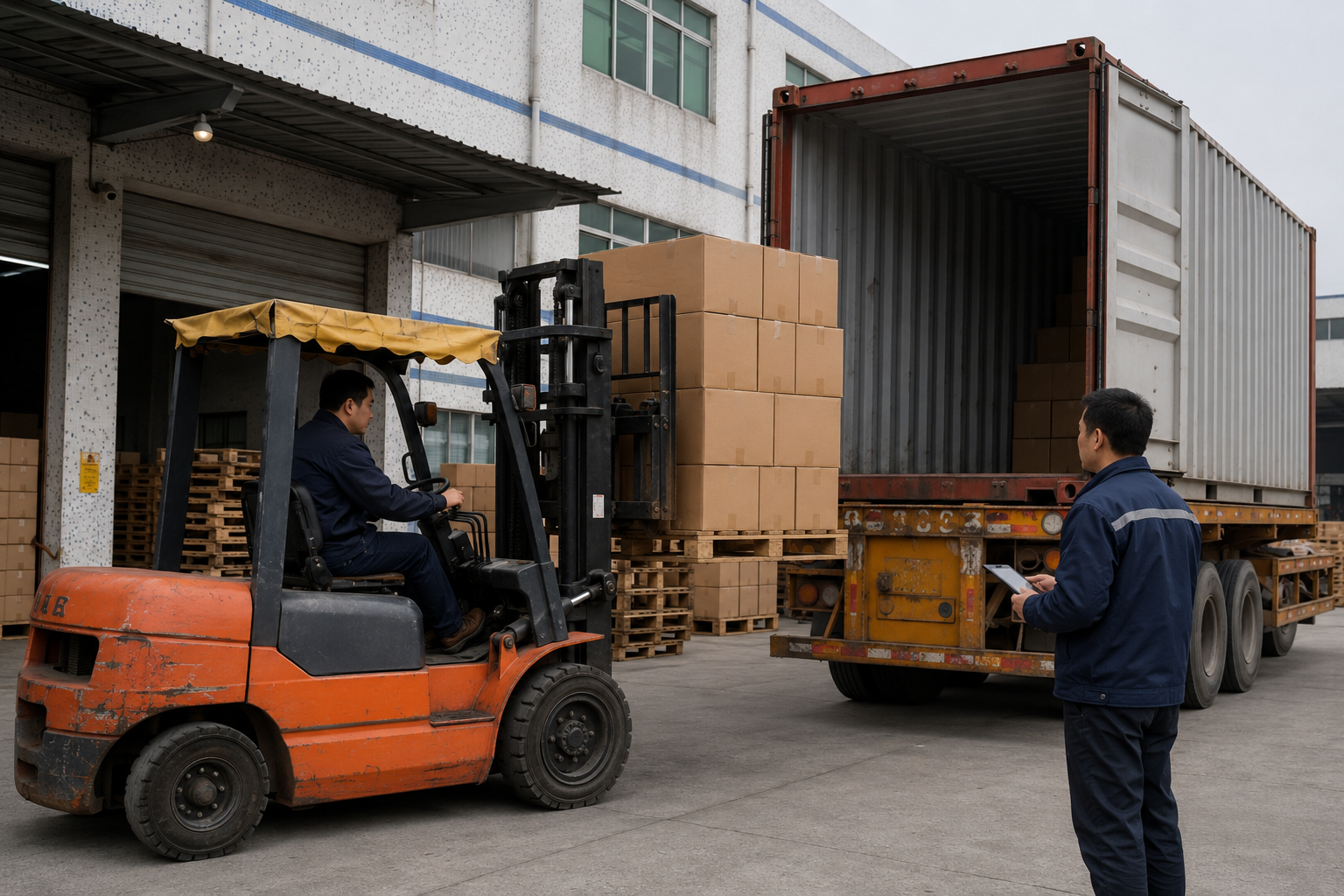 Prepared cartons awaiting buyer review